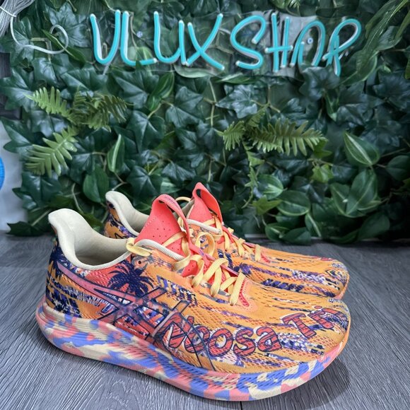 Asics Noosa Tri 14 Womens Size 9.5 Orange Pink Athletic Running Shoes Sneakers